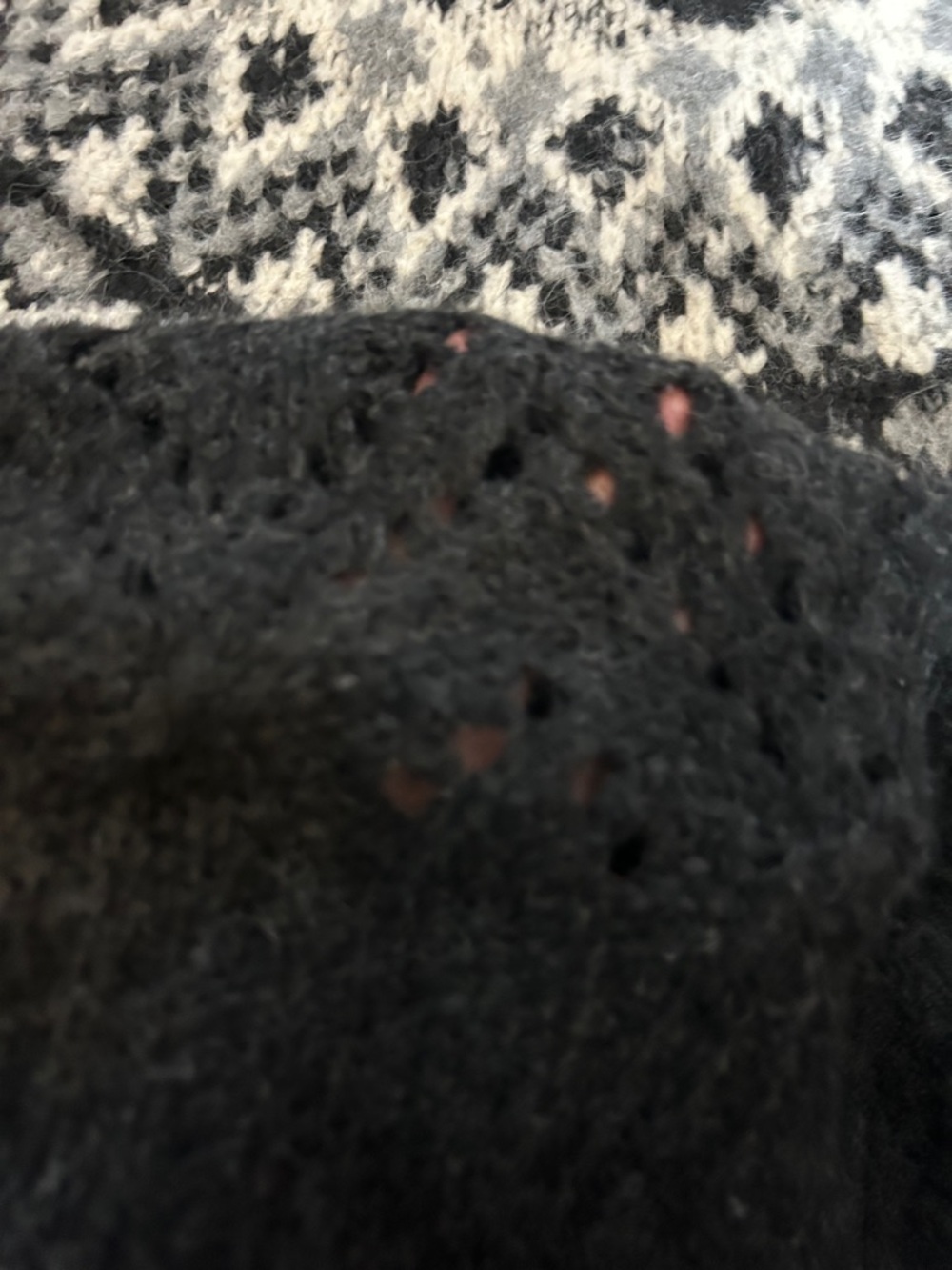Veronica Beard Black & Cream Nordic-Style Knit Sweater - Picture 4 of 7
